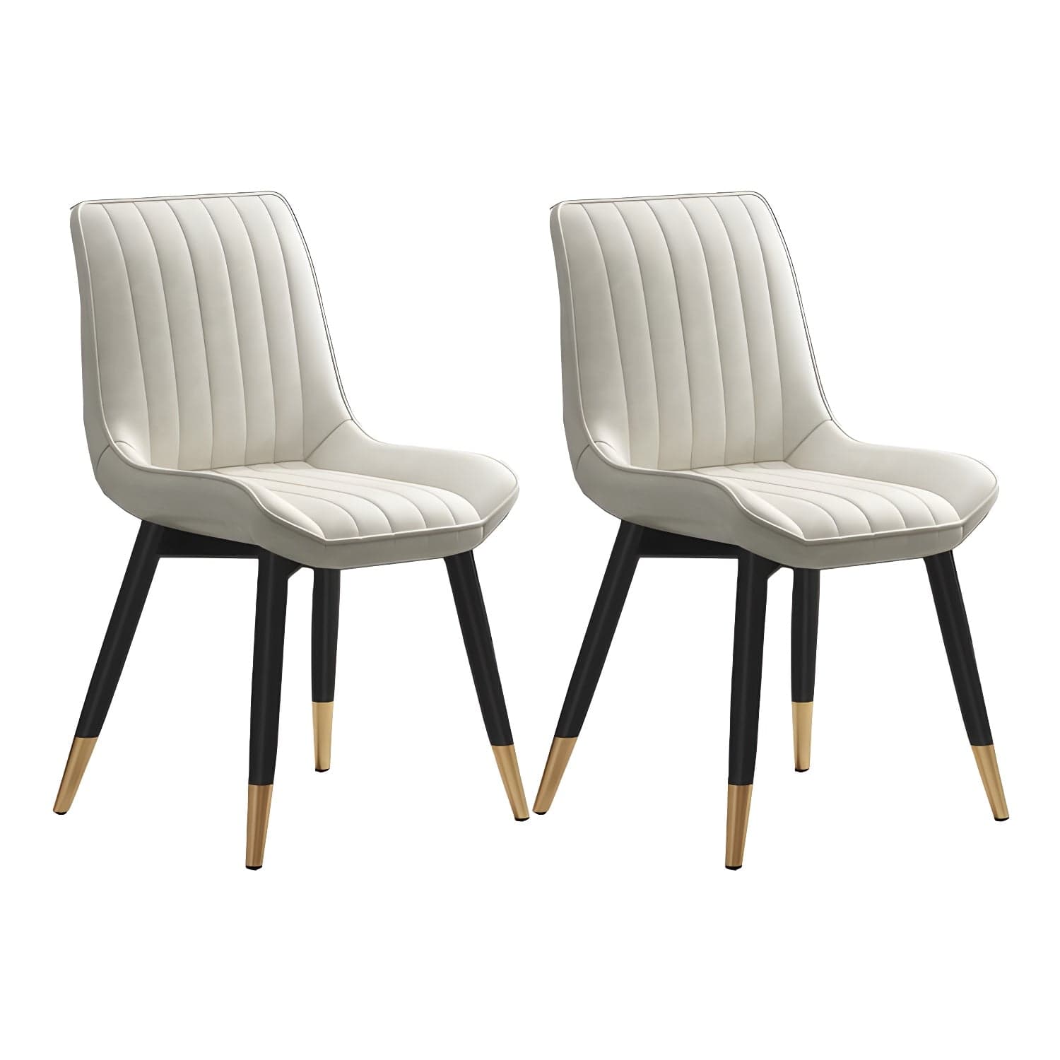Glam Faux Leather Dining Chair Parsons Chair in Matte Finish for Home - image 5