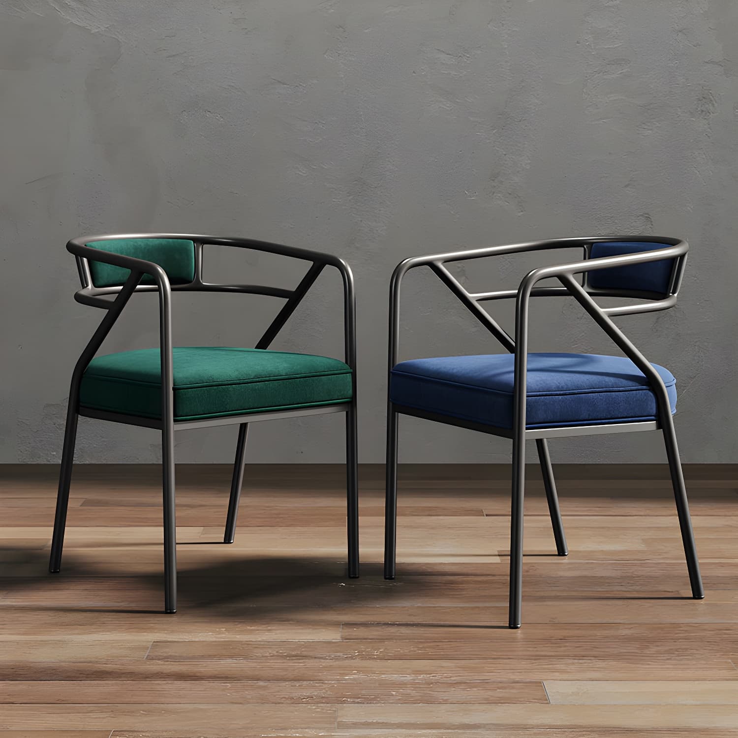 Glam Dining Chair Open Back Upholstered Dining Side Chair with Metal Legs - image 25