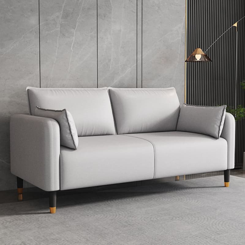 Art Deco Solid Color Water Resistant Loveseat with Wide Pillow Back and Square Arm - image 8