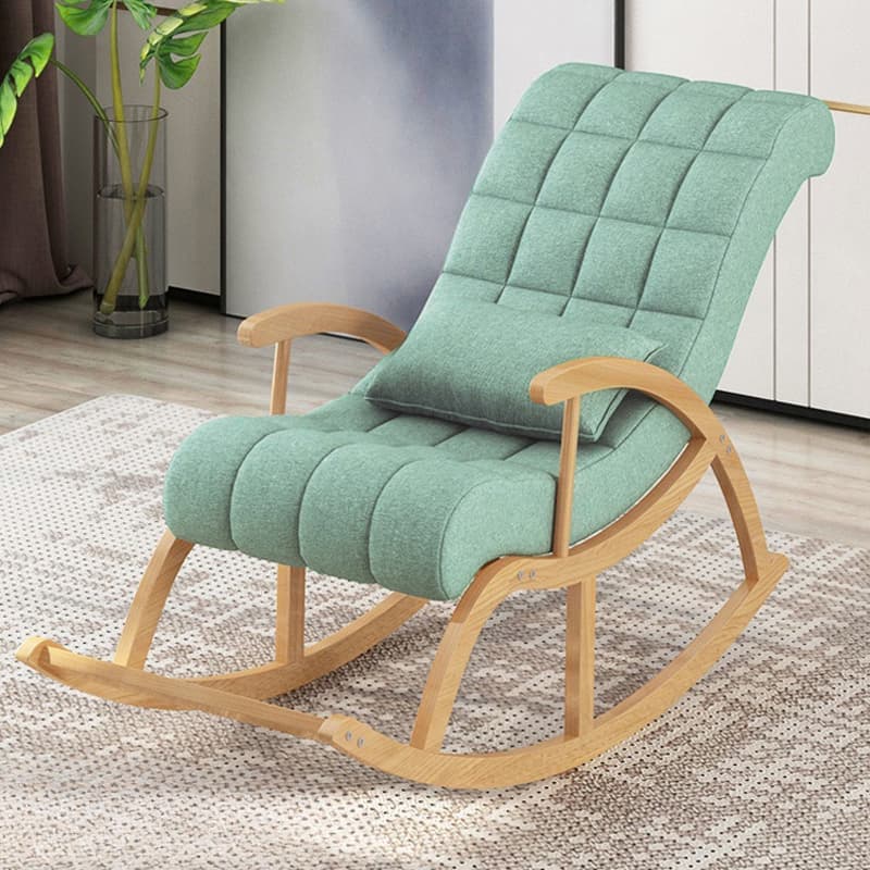 Modern Upholstered Rocking Chair with Track Arms - Comfortable and Stylish Design - image 13