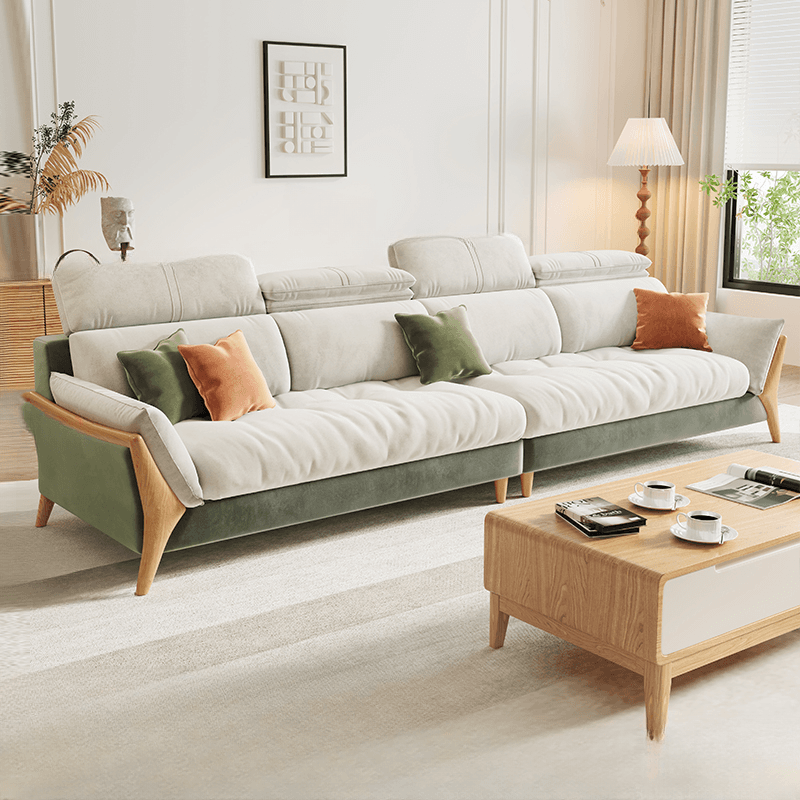 Straight/L-Shape Chalk Sofa/Sofa Chaise with Horizontal/Left Orientation and Standard Foam Seat Fill - image 7