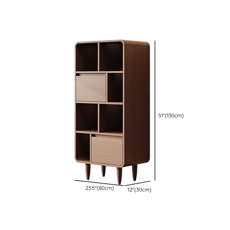 Simple Rectangular Damp-proof Accent Chest with 4 Exterior Shelves, Natural Wood Brown Top, and Soft Close Drawer - image 13