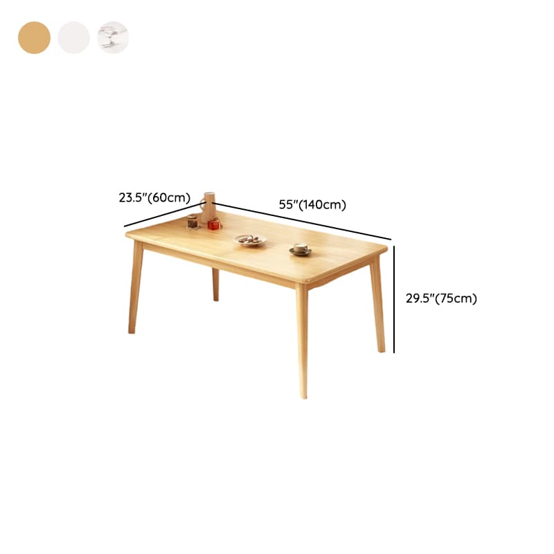 Dining Table Set with Rectangular Recycled Wood Top, 4 Legs, Fixed Table, Padded Chair with Back, Available in 5-piece/7 Piece Set/3 Pieces - image 13