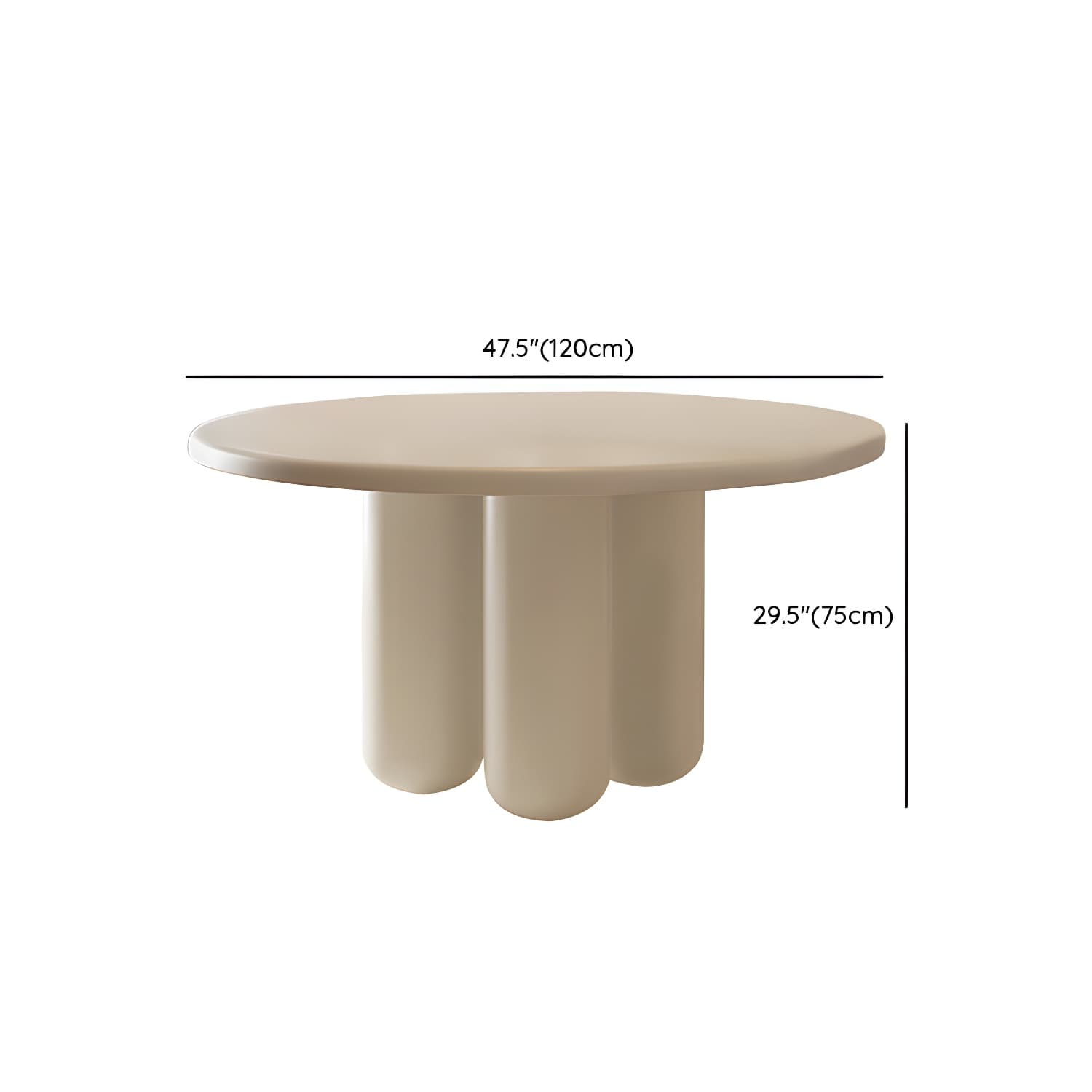 Scandinavian Wooden Oval and Round Dinner Table in White for Dining Room - image 14