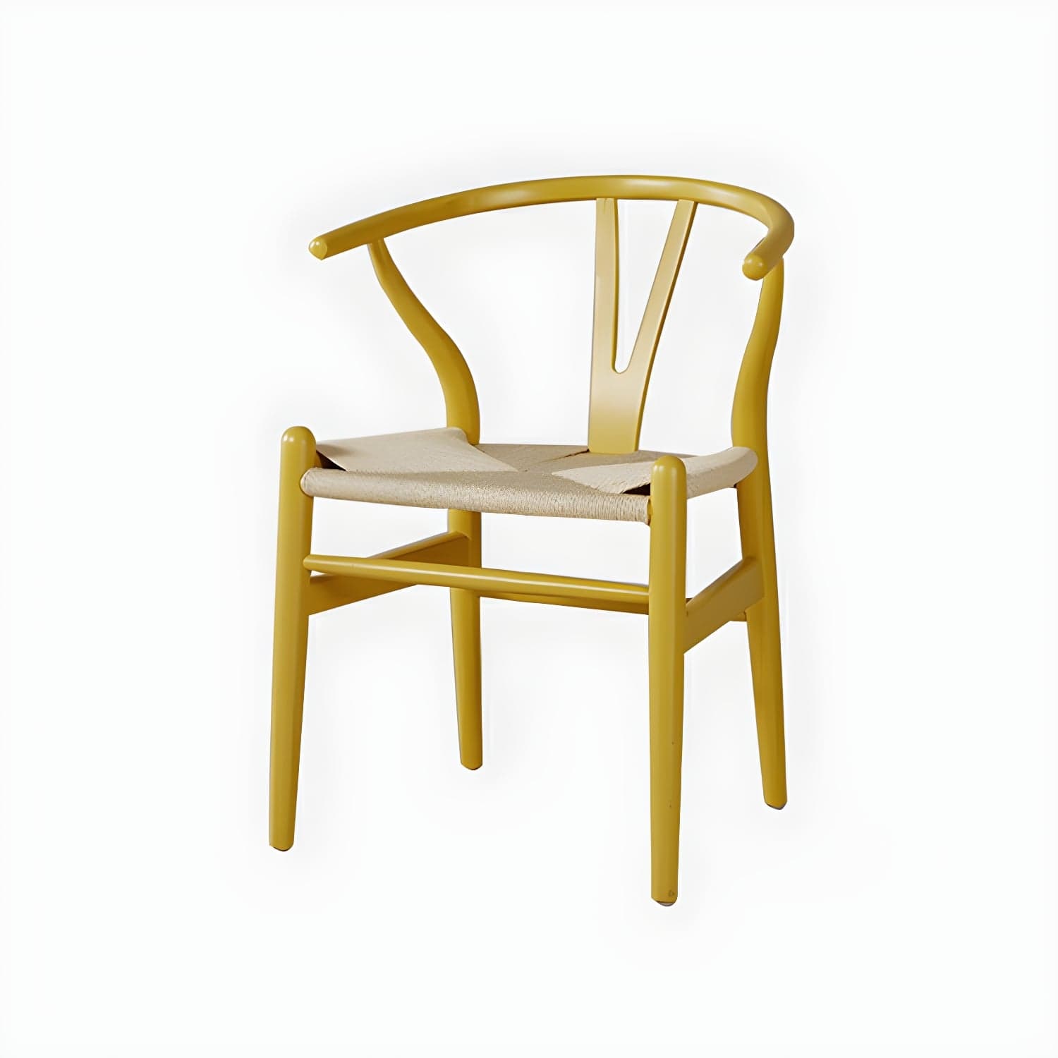 Scandinavian Wood Side Chair with Wishbone Back and Upholstered Seat for Kitchen & Dining - image 14