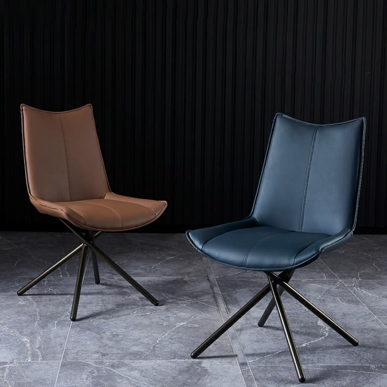 Leather Stable Framed Armless Chair with Foot Pads Restaurant - image 10