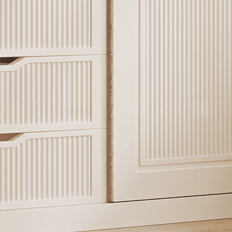Chalk Almirah in Timber with Clothing Rod, 3 Cabinets/2 Cabinets and 5-Drawer/4-Drawer/3-Drawer in a Minimalist Style, 3-Shelf/2-Shelf Included/Not Included - image 10