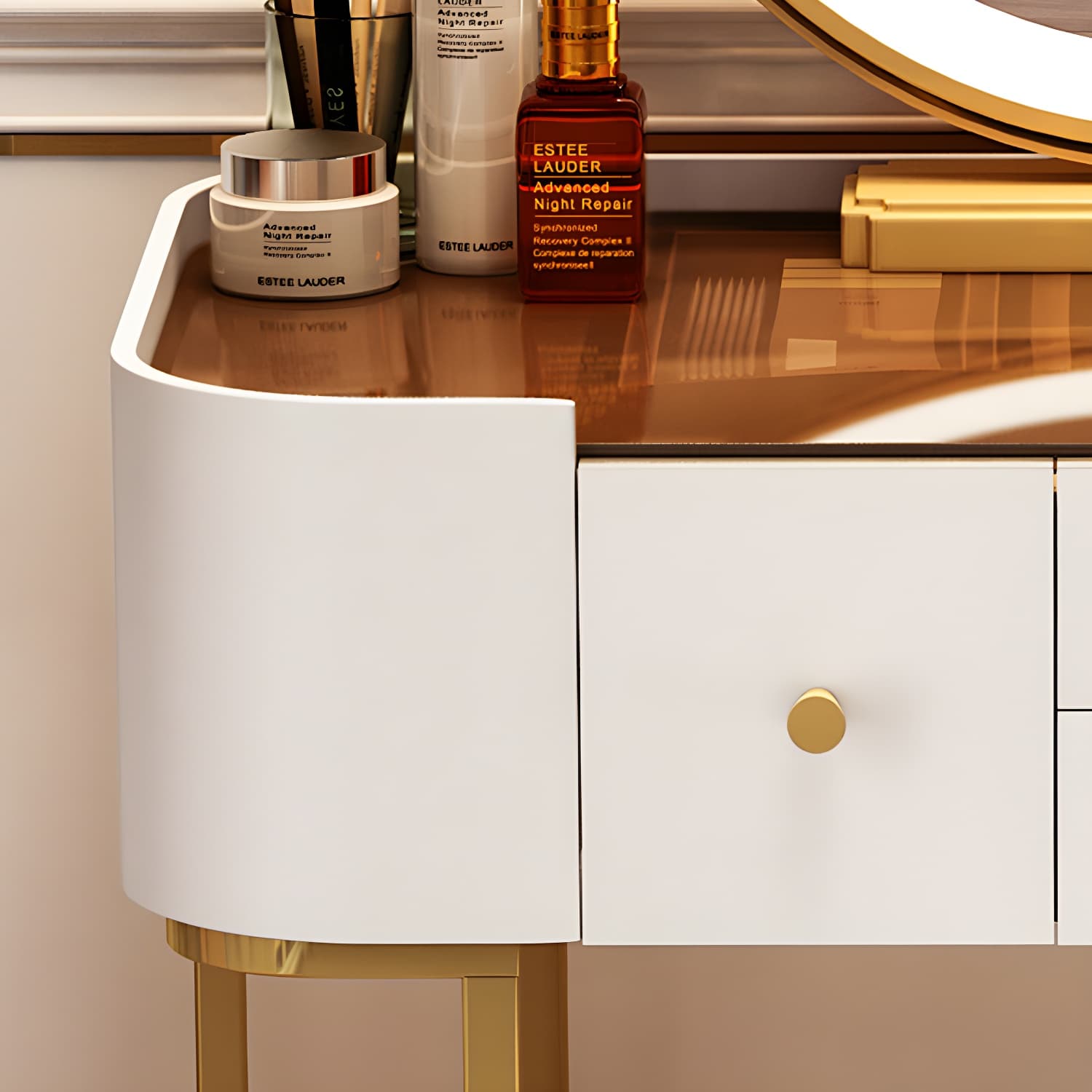 Glam Vanity Dressing Table Bedroom Makeup Vanity Desk with Drawer - image 13