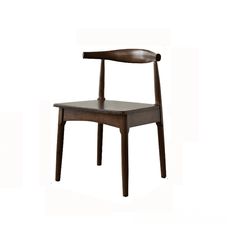 Casual Arm Chair with Uncovered Back, Upholstered, Walnut Timber Legs, Armrest, and Firm Stability