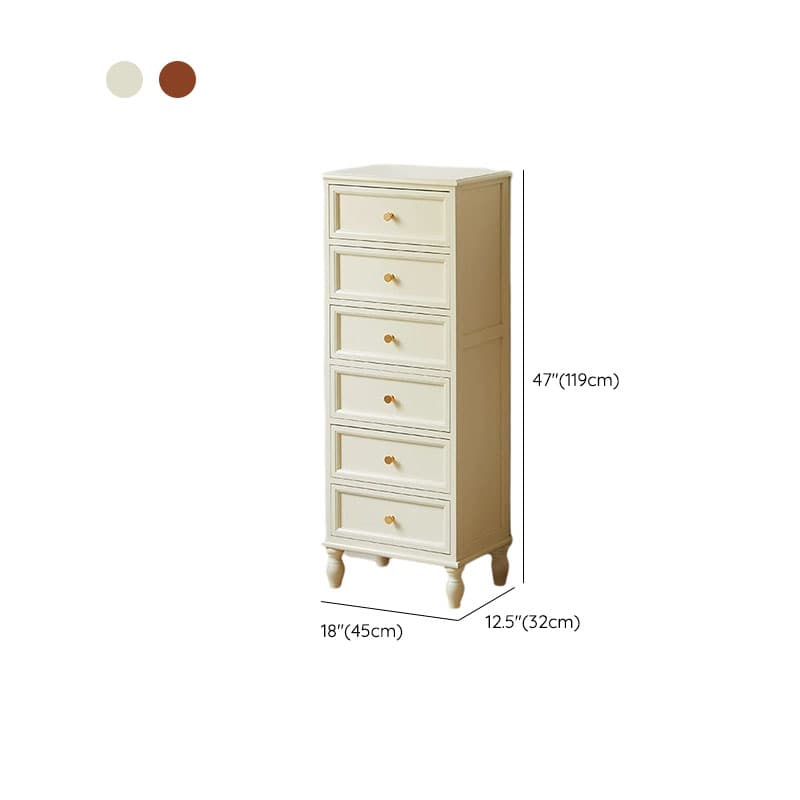 18 inch Rectangle Accent Cabinet with Drawers and Turned Legs, Solid Wood - image 11