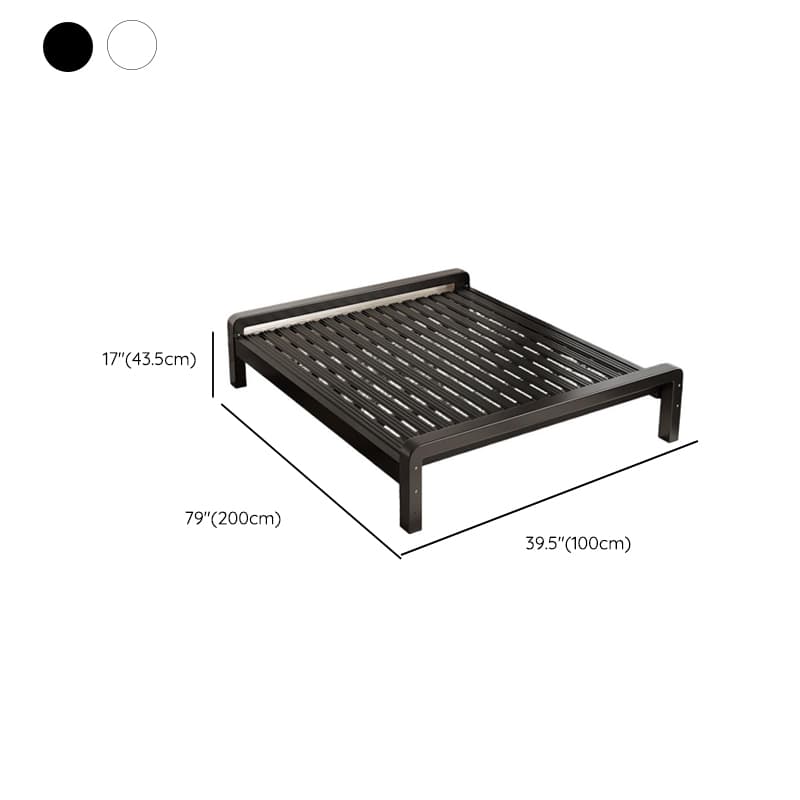 Solid Color Platform Bed with Steel Frame for Living Room - image 9
