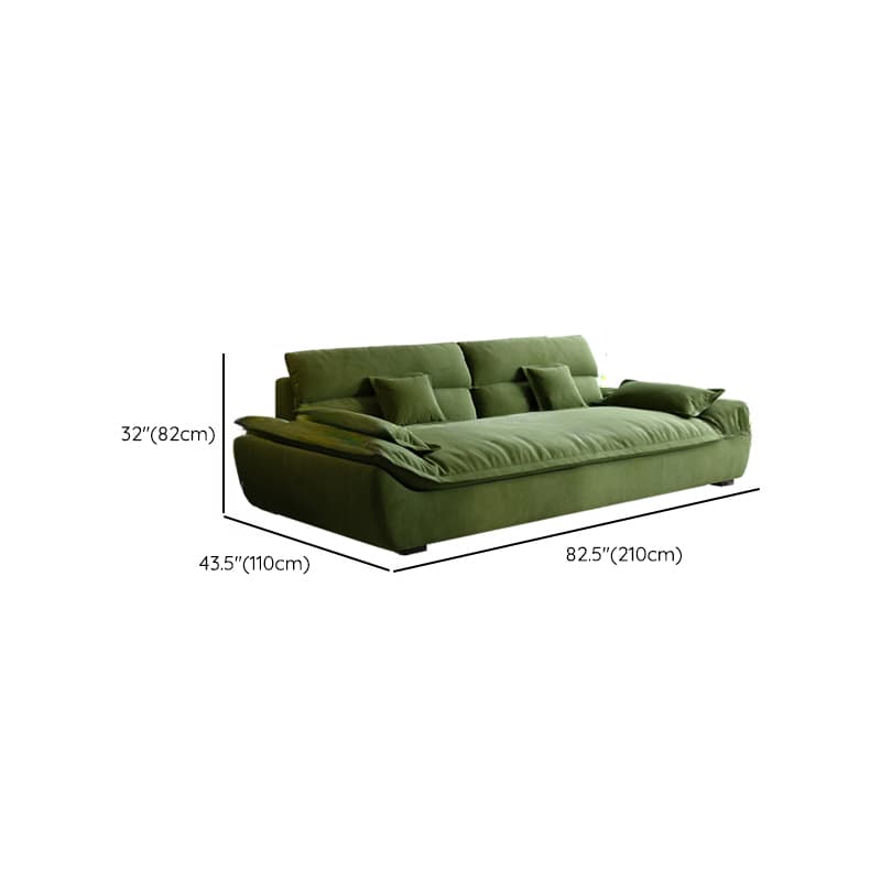 Emerald Green Standard/Single Sofa with Arm and 4/3 Pillows - image 17