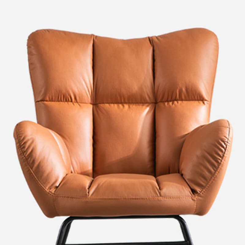 Midnight Black/Olive Green/Lemon Color Ergonomic Stationary Rocking Chair Couch with Rear & Round Arm - image 23