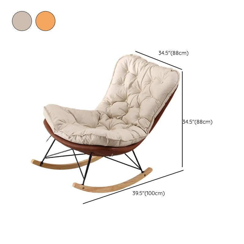 Modish Upholstered Rocking Accent Chair - image 17