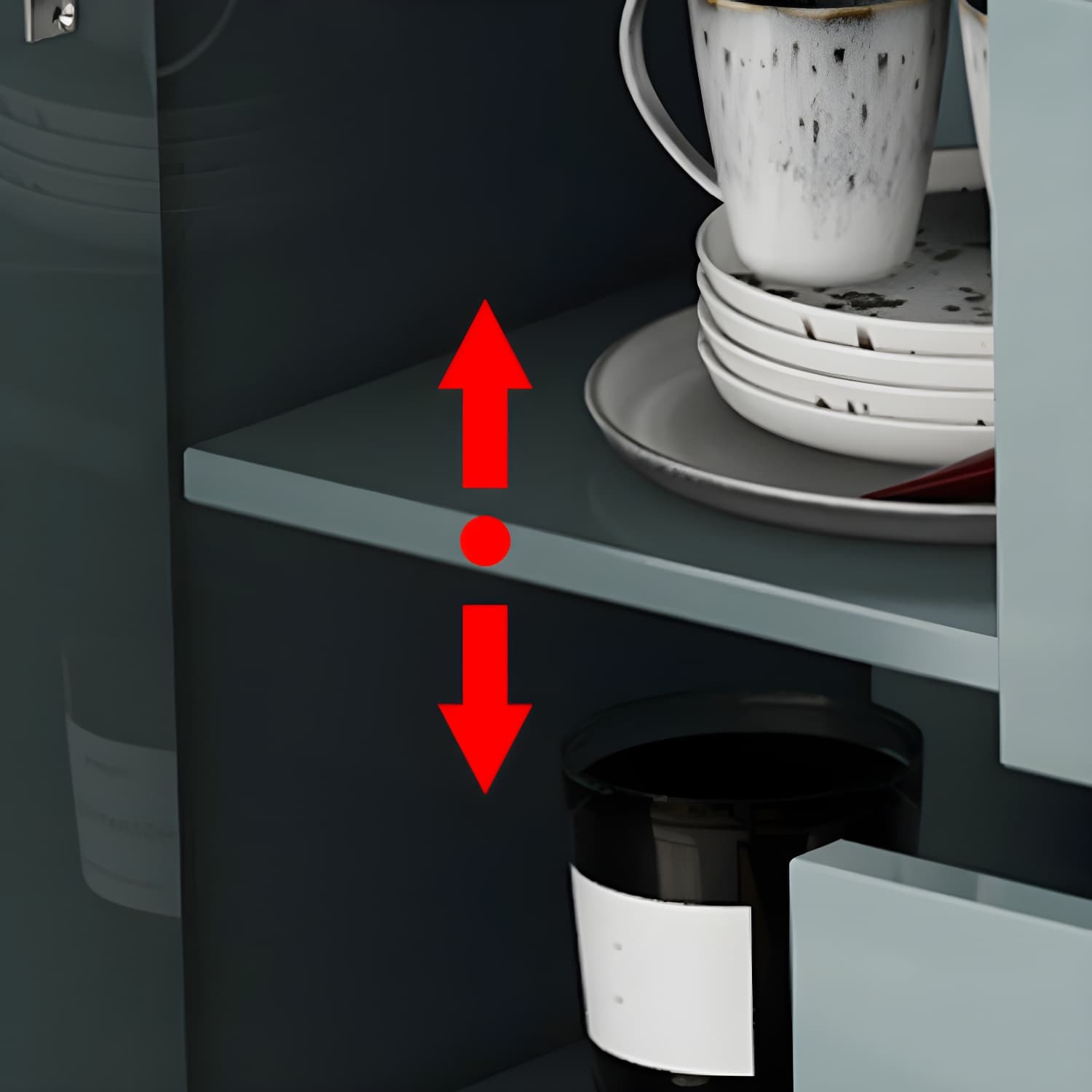 Contemporary Accent Cabinet Square Side Cabinet With Glass Top - image 8