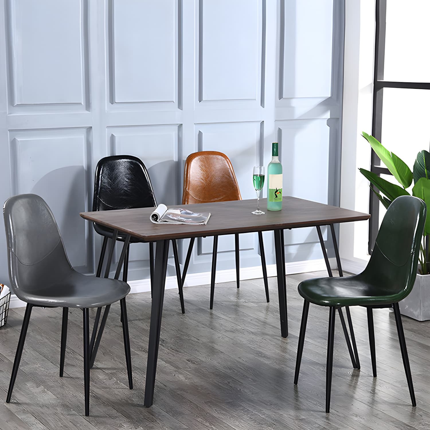 Upholstered Armless Dining Chairs Home Side Chairs with Metal Legs (Set of 2) - image 23