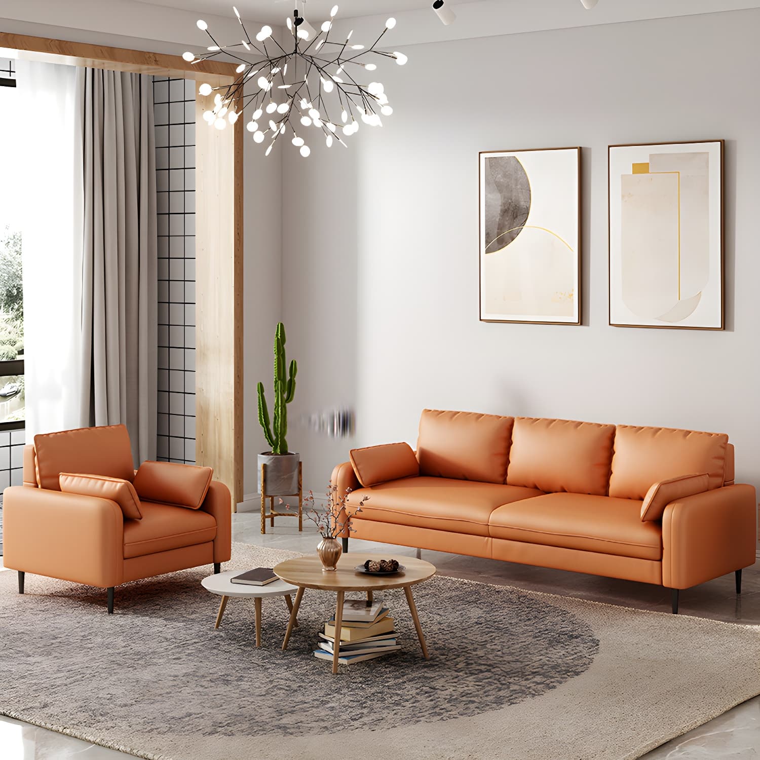 Modern Pillow Back Sofa with Storage Not Included for 35-40 Women - image 18