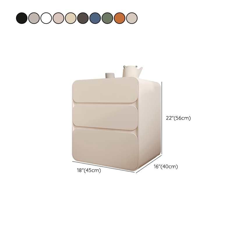Organic Modern Coffee Pu Leather Nightstand With Drawer Organization, 1 Piece - image 20