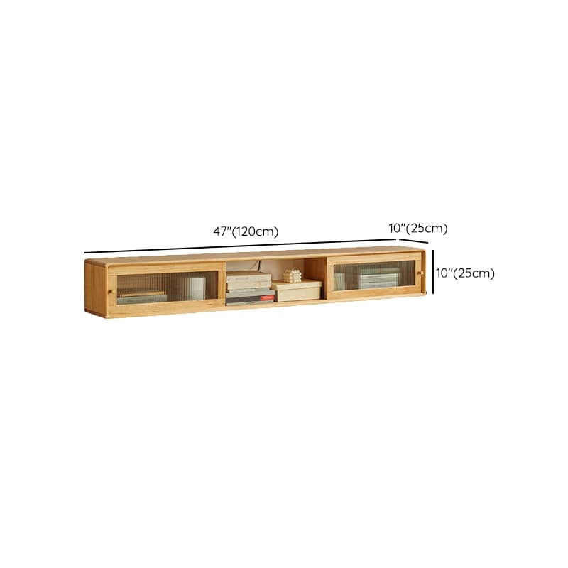 Minimalist Wood TV Stand with Open Shelving and Storage Cabinets - image 10