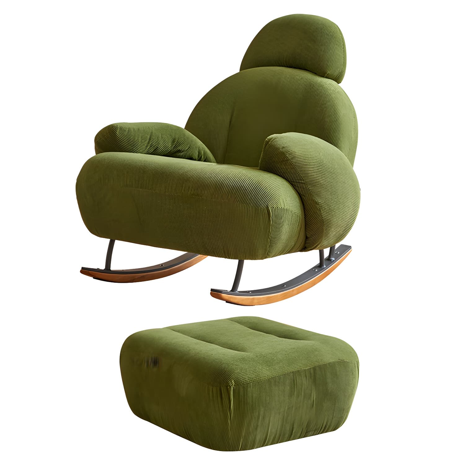 Rocking Accent Chair Solid Wood Contemporary Living Room Spindle - image 13