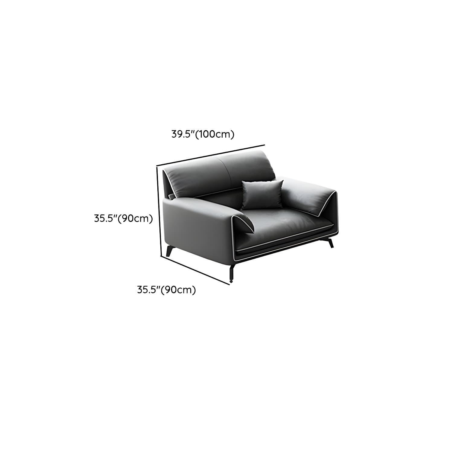 Modern Gray Stationary Sectional Sofa with Wood Frame and Pillow Top Arm - image 21