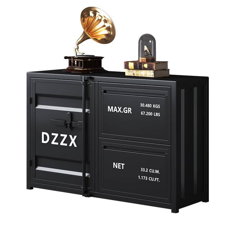 Industrial Metal Sideboard Credenza with Cabinets and Drawers - image 14