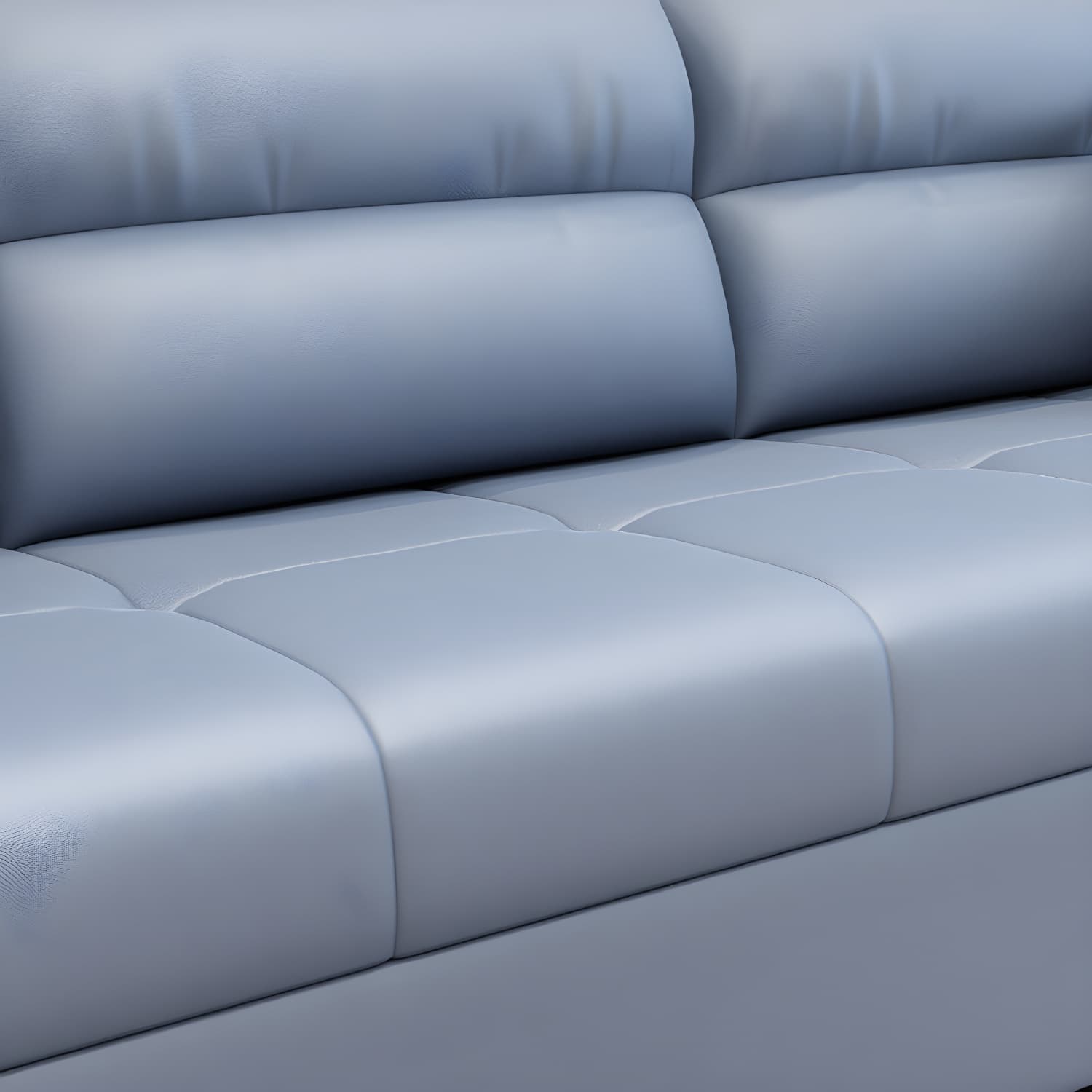 Cotton Blend and Faux Leather Biscuit Back Pillow Top Arm Couch Bed - image 20