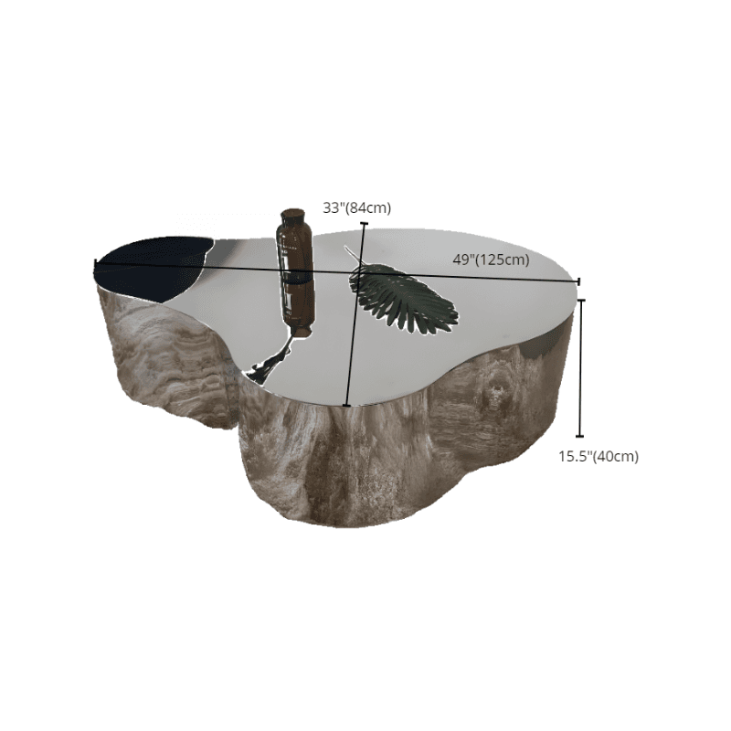 Silver Alloy Irregular/Circular-shaped Accent Table for Small Spaces - image 20