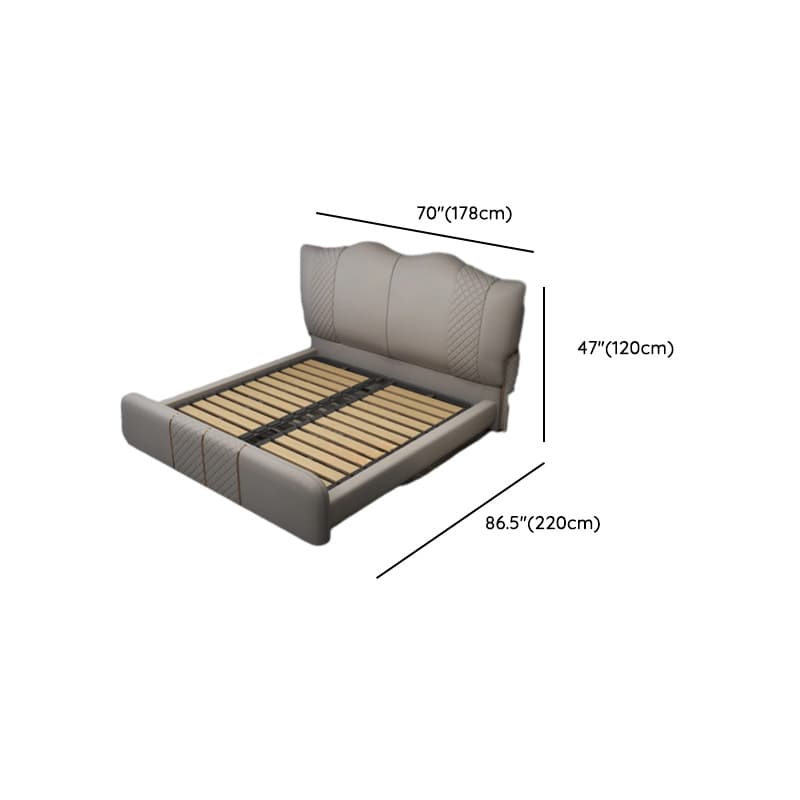 Dove Grey Solid Color Storage Bed with 3 Storage Boxes and Sponge Upholstery for Living Room - image 7