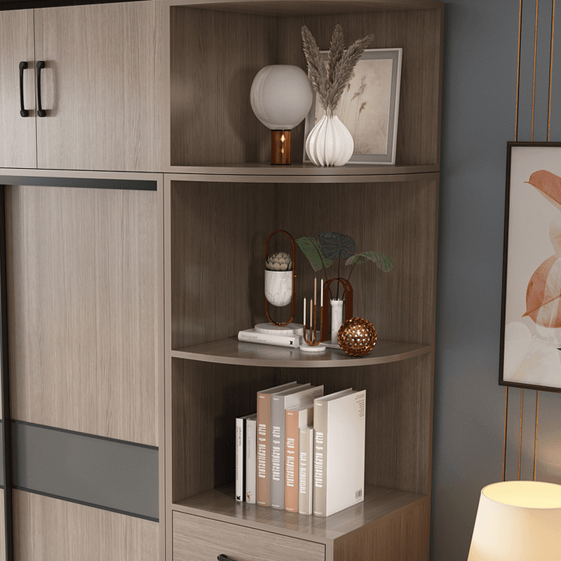 Rustic Brown Self-supporting Armoire Cabinet Pine with Shelves - image 4