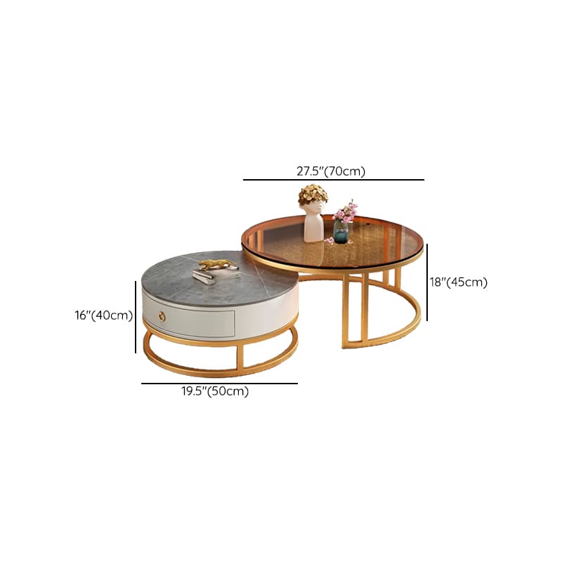 Nested Orbicular Framework Accent Table for Foyer Use - image 18