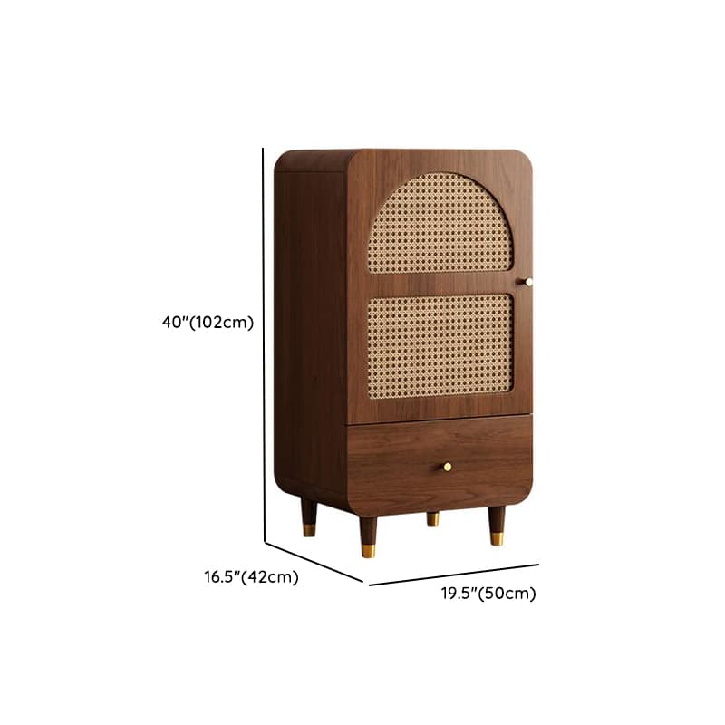 Simple Rectangular Accent Cabinet with Storage, Engineered Wood Countertop, Pull Knobs, Auburn Top, and Soft Close Drawer - image 30