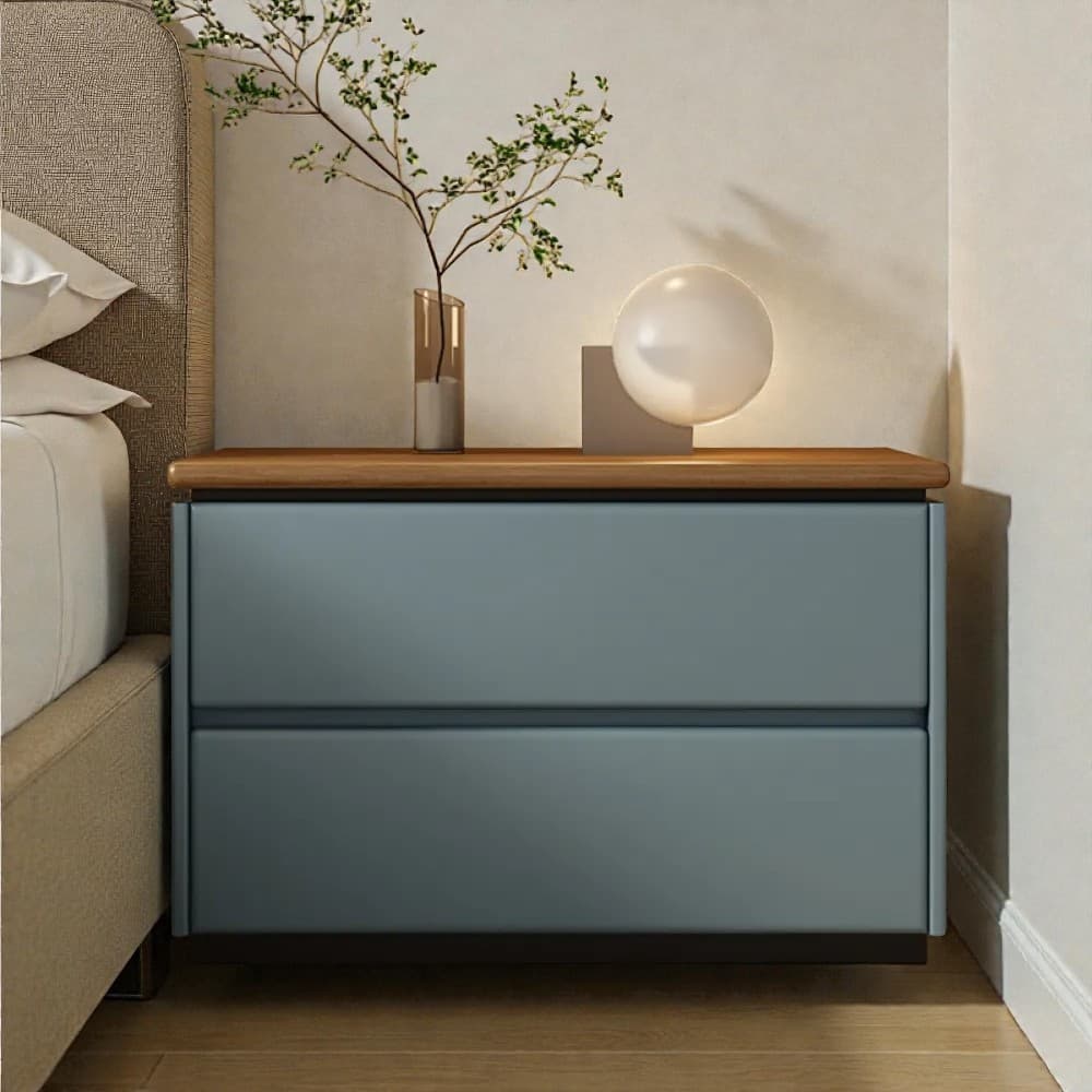 Modish 2 Tiers Drawer Storage Bedside Table with Laminate Countertop - image 27