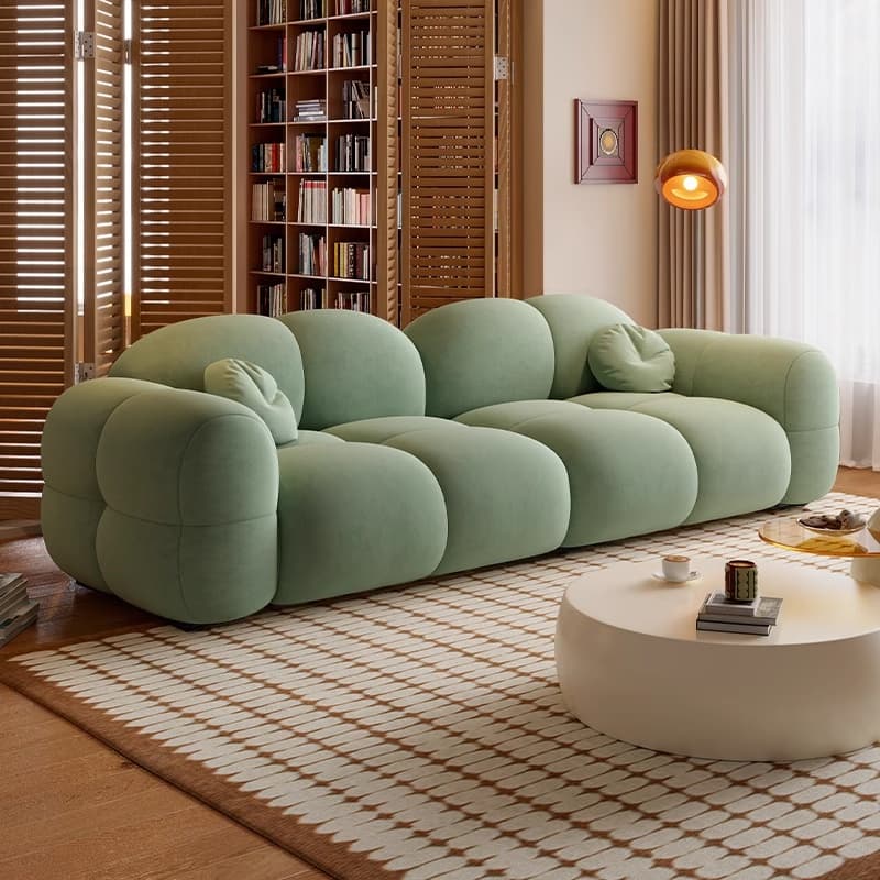 Versatile Grey/Blush/Amber Flannel Standard Sofa/Loveseat with Arm and Concealed Support
