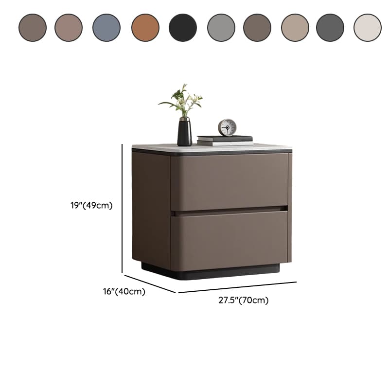 Organic Modern Nightstand With Drawer Organization, 2 Drawers, and Stone Countertop - image 18