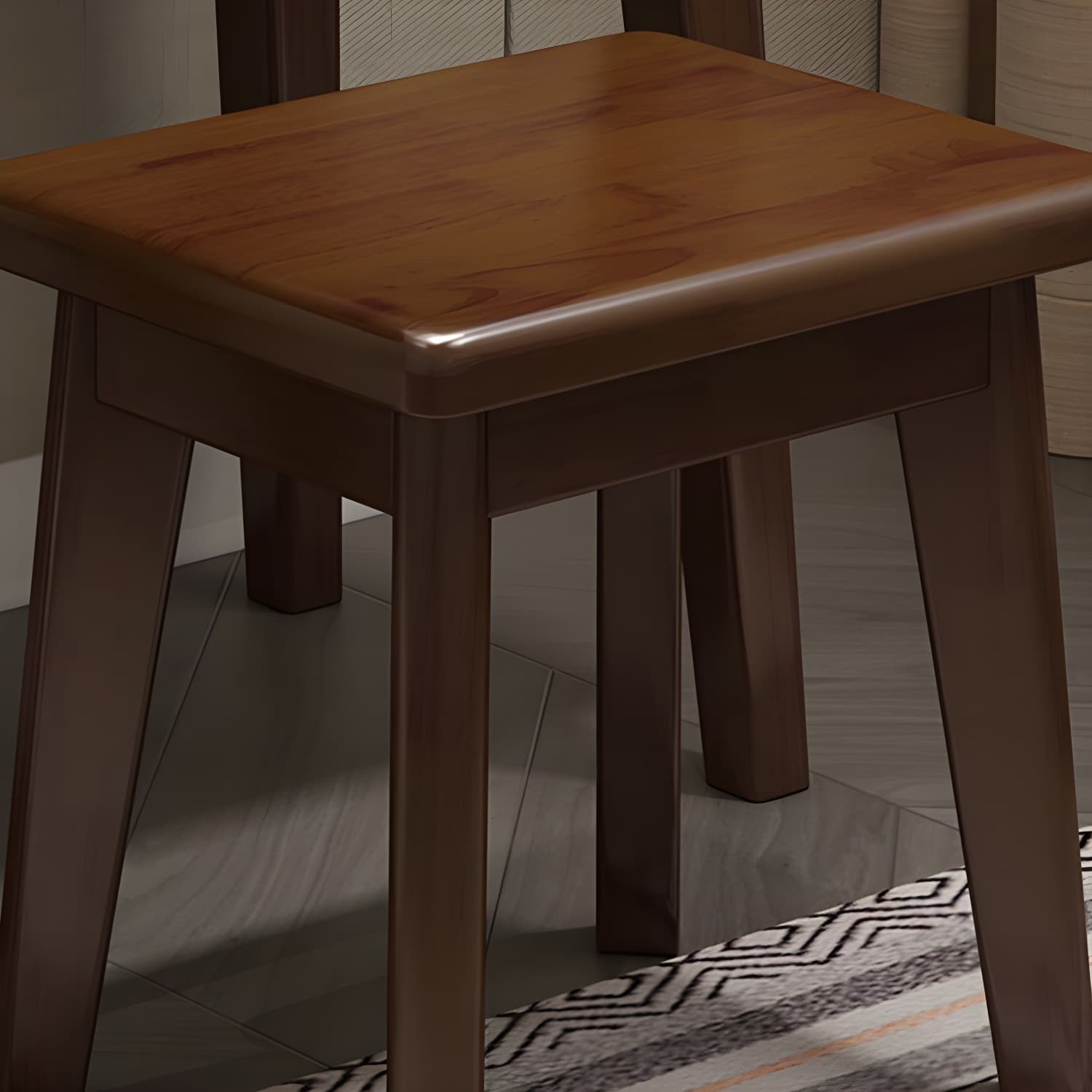 Scandinavian Vanity Makeup Table Set Solid Wood Dressing Table Stool Set - image 13
