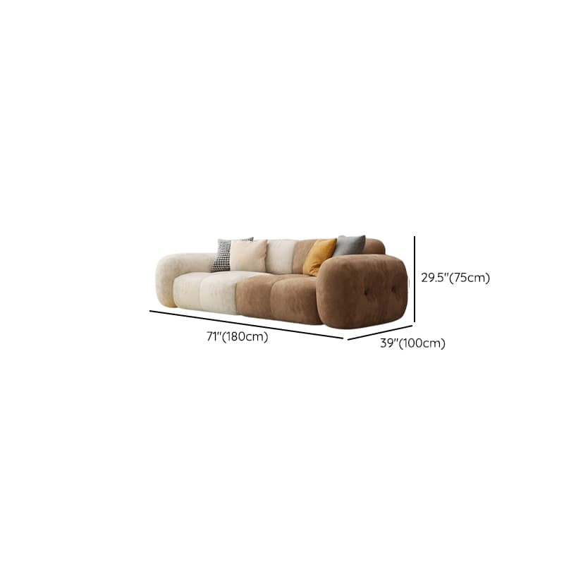 Channel Back L-Shape/Straight Right Hand Facing/Horizontal Sofa Recliner/Sofa Couch in Brown/Beige with Concealed Support & Pine Wood Frame for Living Room - image 16
