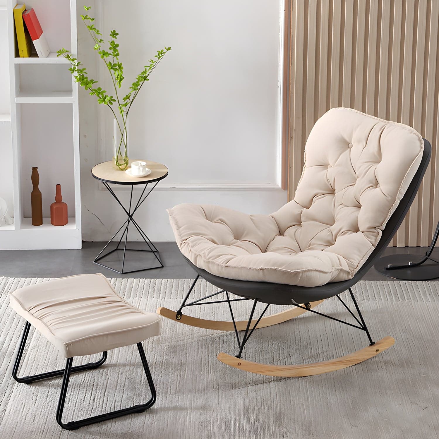 Leisure Light Luxury Rocking Chair Lounge Small Family Lazy Sofa Chair for Apartment - image 3