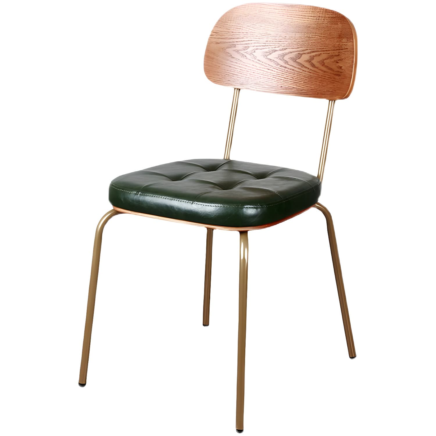 Industrial Style Leather Dining Side Chair Dining Room Open Back Side Chair Set - image 12