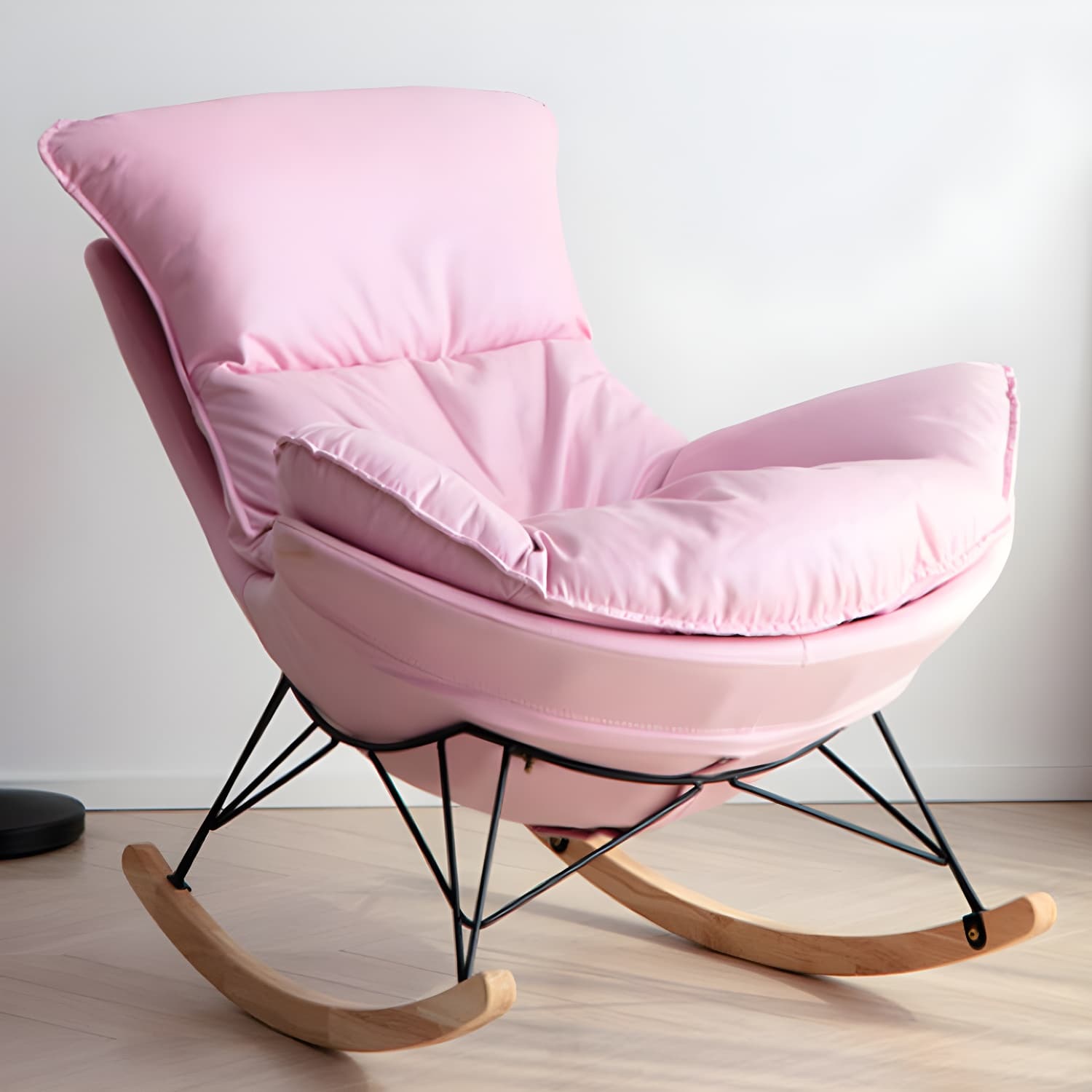 Modern Rocker Chair Upholstered with Dark legs Glider for Living Room - image 15