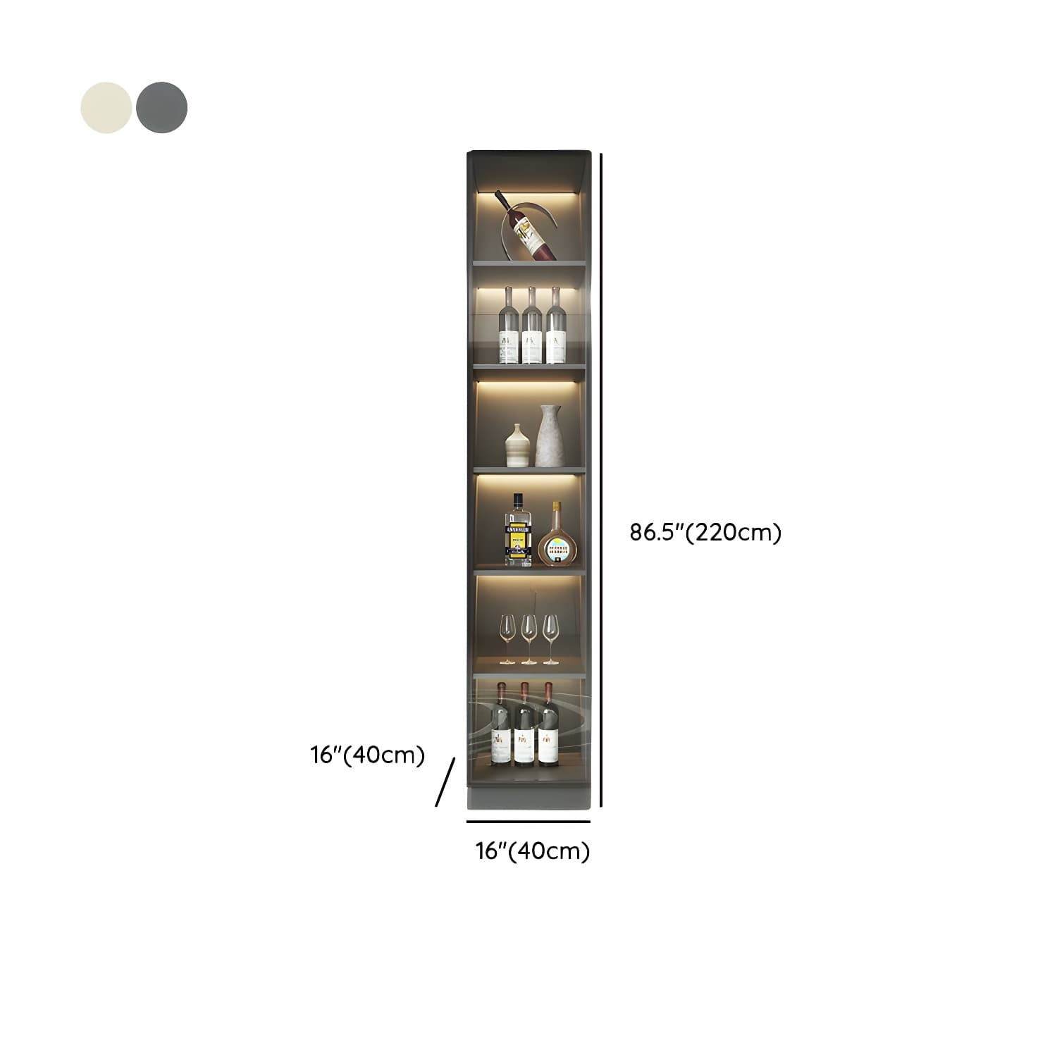Modern Living Room Manufactured Wood Sideboard with Lighting - image 16