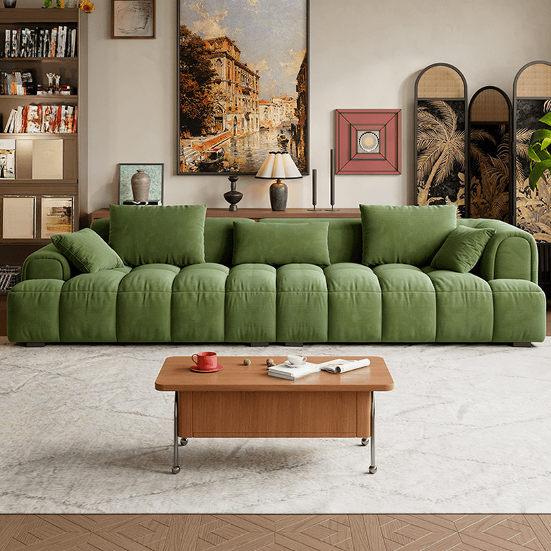 Sage Standard Sofa with Arm and 4 Pillows
