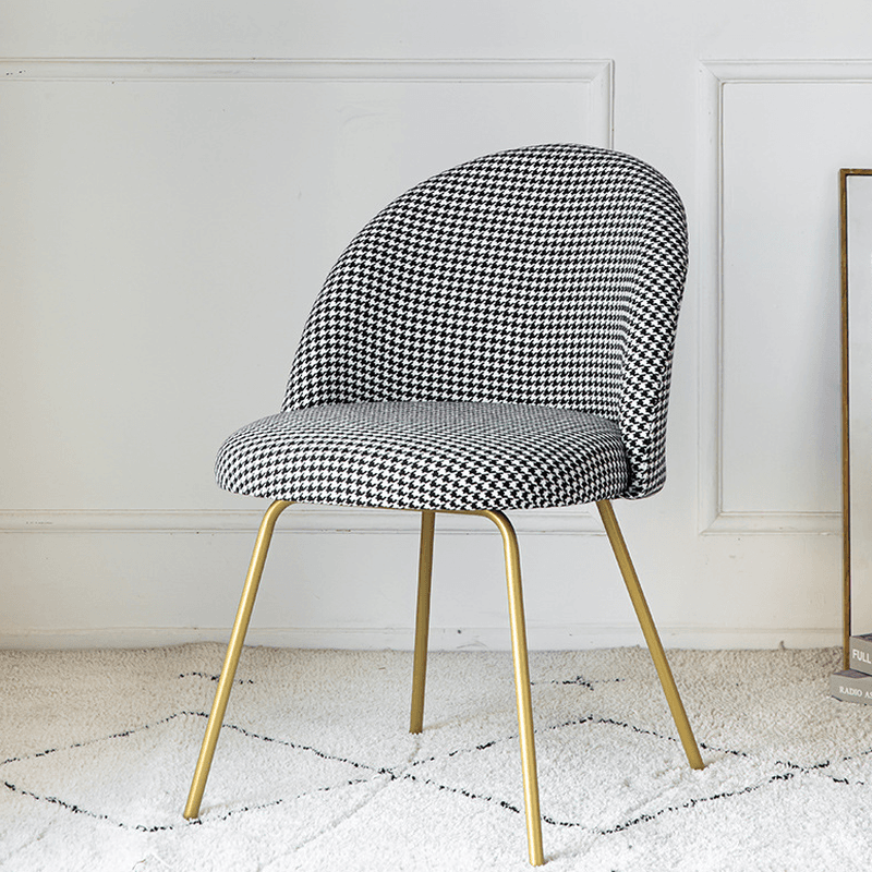 Unwavering Textile Upholstered Side Chair with Solid Back and Foot Pads for Dining Room in a Lavish Style - image 17