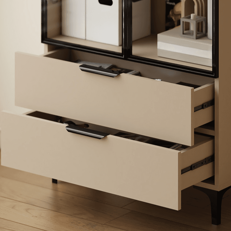 Detached Accent Cabinet with Damp-proof, Scratch-immune Glazed Door, Grip Bars in Chalk, and Soft Close Drawer - image 6