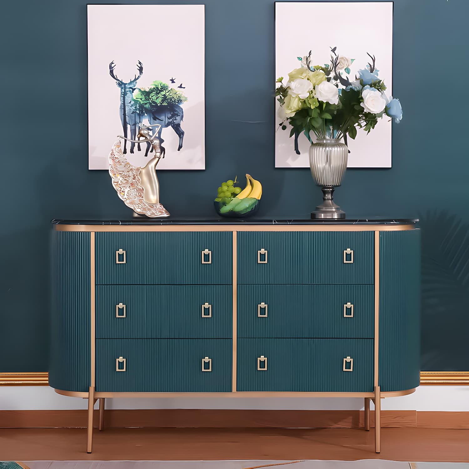 Wood Sideboard Contemporary Style Side Board for Dining Room - image 10