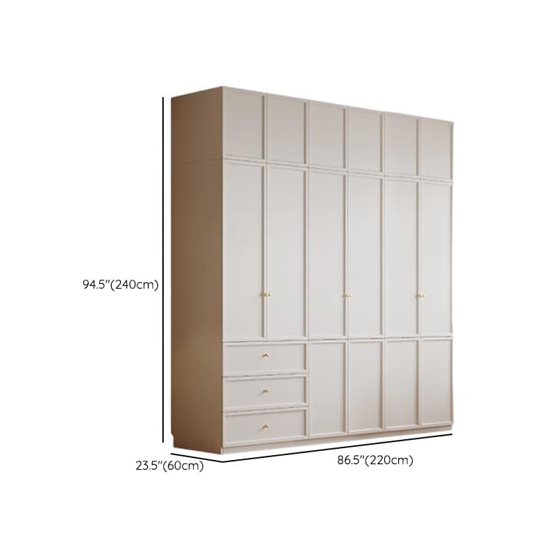 Casual Wooden Independent Armoire Cabinet with 3-Drawer, Interior Shelves, and Hanging Rod - image 22