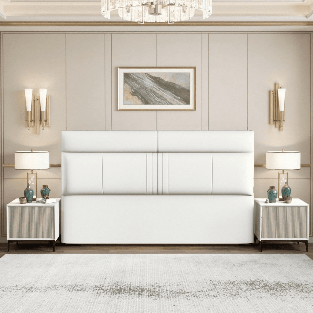 Simplistic Style Panel Headboard in Pine Wood with No Distressing, Rectangular Shape for Twin XL/Queen/Full Bed, Featuring Sponge Upholstery and Standard Height - image 9
