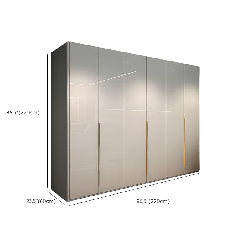 Gray Contemporary Timber Self-supporting Wardrobe Armoire with Soft Close Drawer, Soft Close Door, and Interior Shelves - image 18