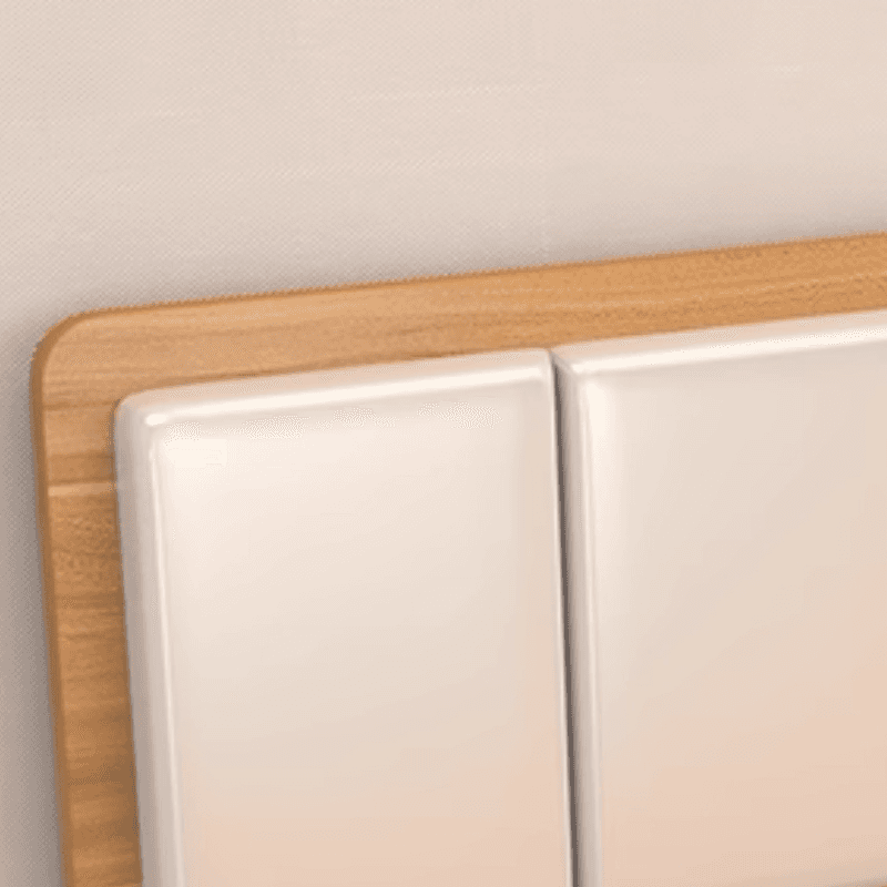 Natural Color Solid Color Storage Included Bed with 3 Storage Boxes for Bedroom