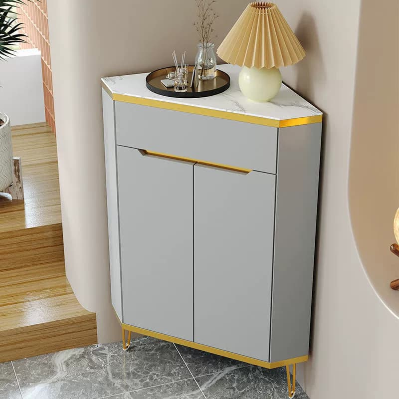 Glam Gold Corner Cabinet with Drawers and Cabinet Included- Scratch resistant & Soft-Close Doors - image 7